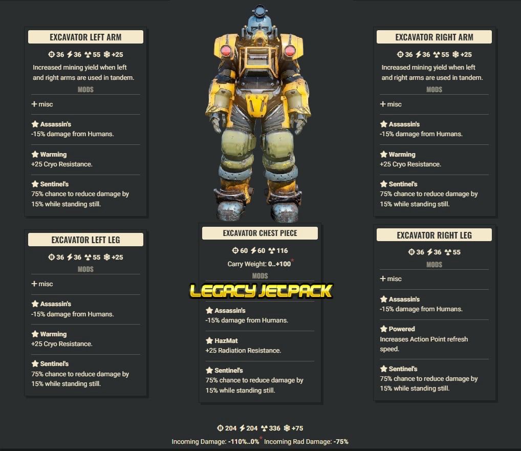 Assassins 3Cryo 1AP 1RR Sentinel Excavator Set (Has Legacy Jetpack Torso)