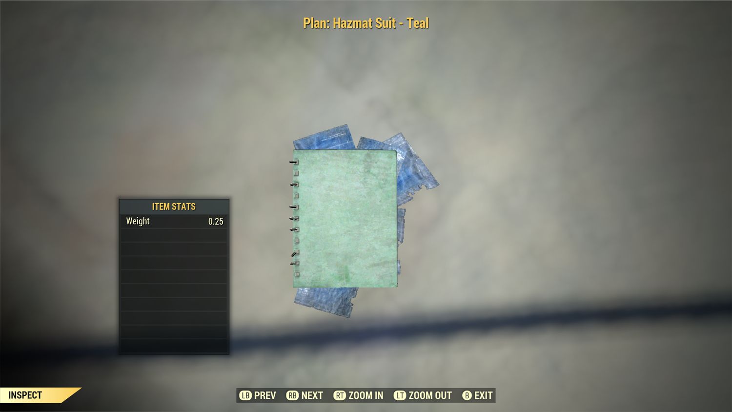 Hazmat Suit Teal Plan
