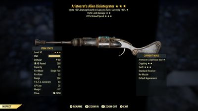 Aristocrat 50L/15r Alien Disintegrator