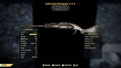 Zealots 25A/15r Alien Disintegrator