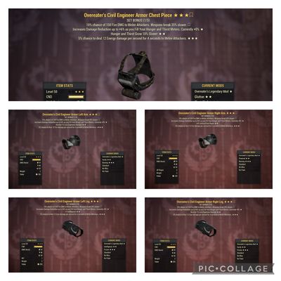 Overeaters Melee Dmg To Attackers Civil Engineer Set