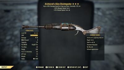 Aristocrat 25/15r Alien Disintegrator