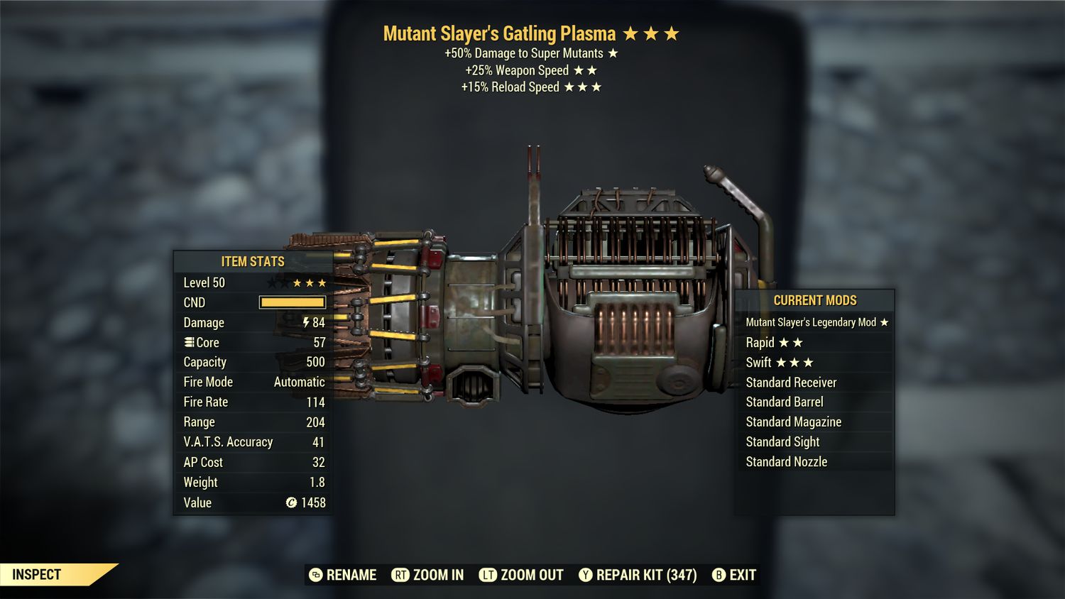 Mutant Slayers 25/15r Gatling Plasma