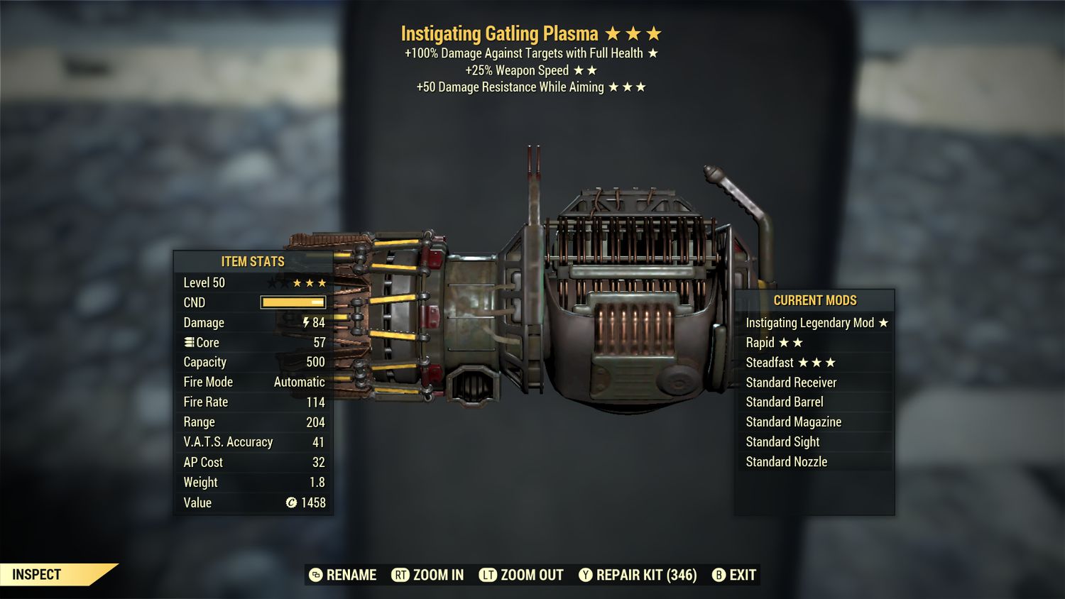 Instigating 25/50 Gatling Plasma