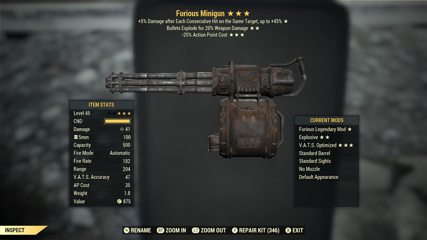 Furious Explosive 25 Minigun