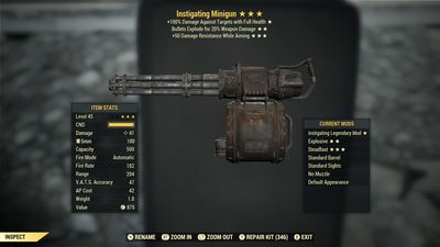 Instigating Explosive 50 Minigun
