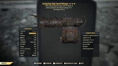 Instigating Explosive 90 Minigun