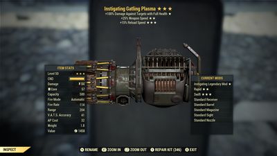 Instigating 25/15r Gatling Plasma