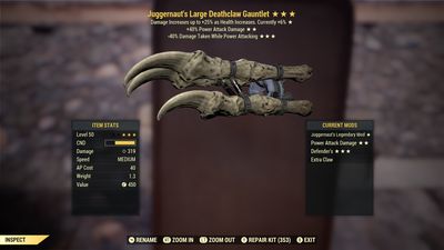 Juggernaut PA/PA Deathclaw Gauntlet