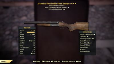 Assassins Explosive 25 Double Barrel Shotgun