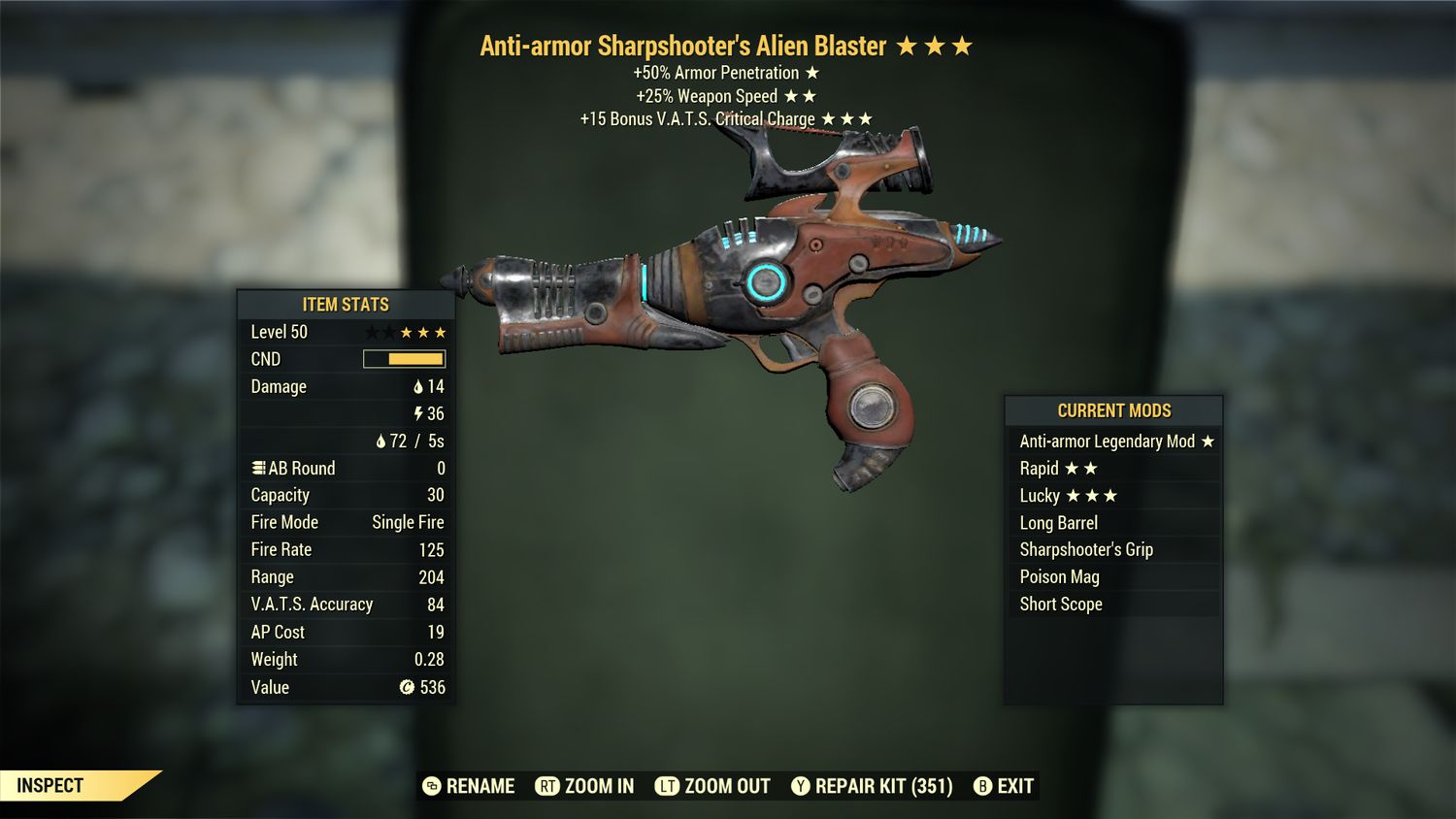 Anti Armor 25/15c Alien Blaster