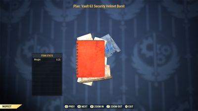 Vault 63 Security Helmet Burnt