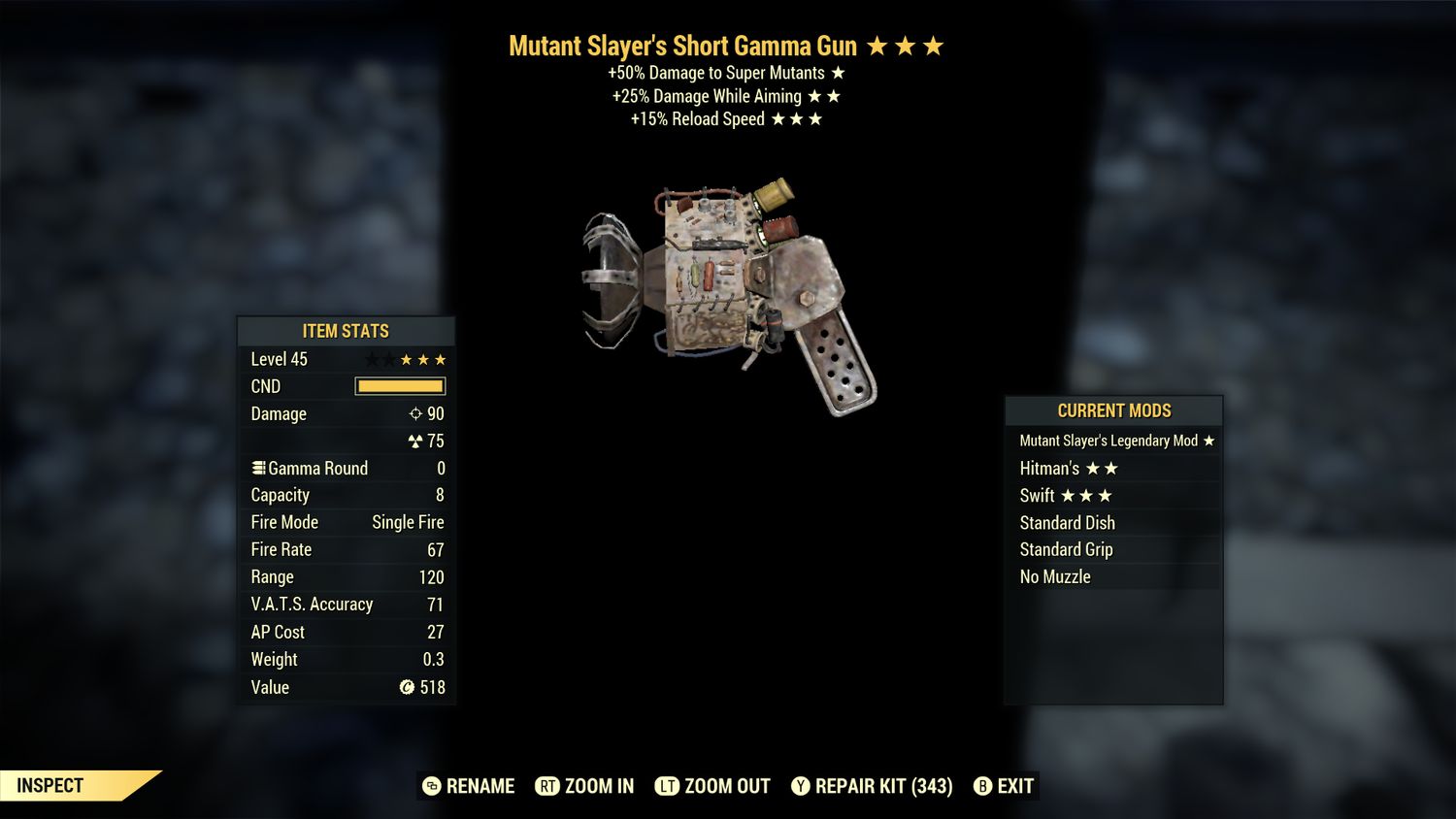 Mutant Slayers 25A/15r Gamma Gun