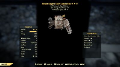 Mutant Slayers 25A/15r Gamma Gun