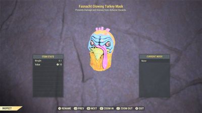 Fasnacht Glowing Turkey Mask
