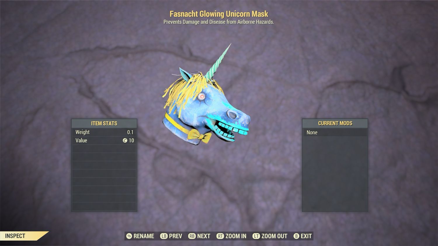 Fasnacht Glowing Unicorn Mask