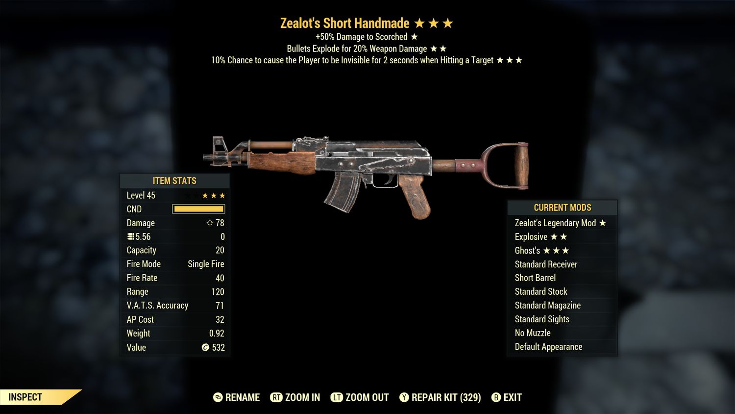 Zealots Explosive Stealth Handmade