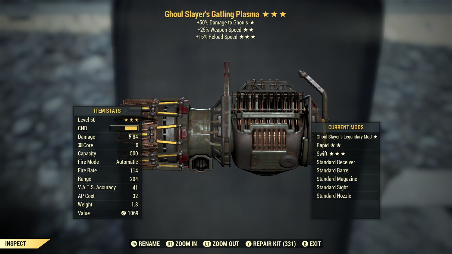 Ghoul Slayers 25/15r Gatling Plasma