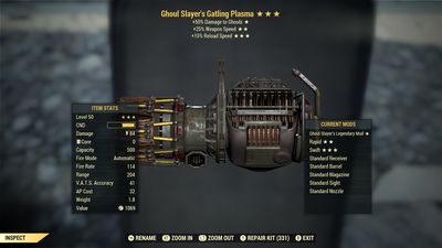 Ghoul Slayers 25/15r Gatling Plasma