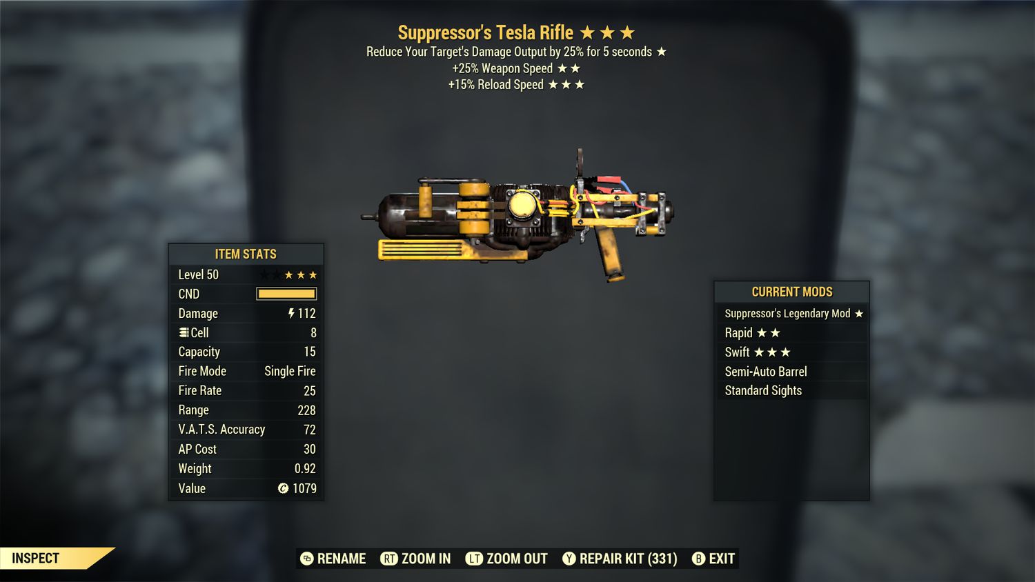 Suppressors 25/15r Tesla Rifle