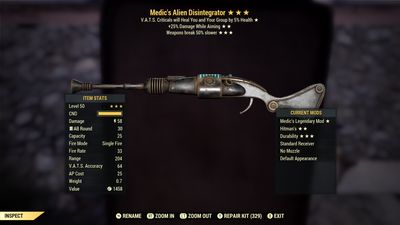 Medic 25A/Durability Alien Disintegrator