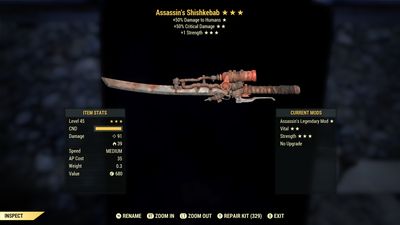 Assassins 50/1S Shishkebob