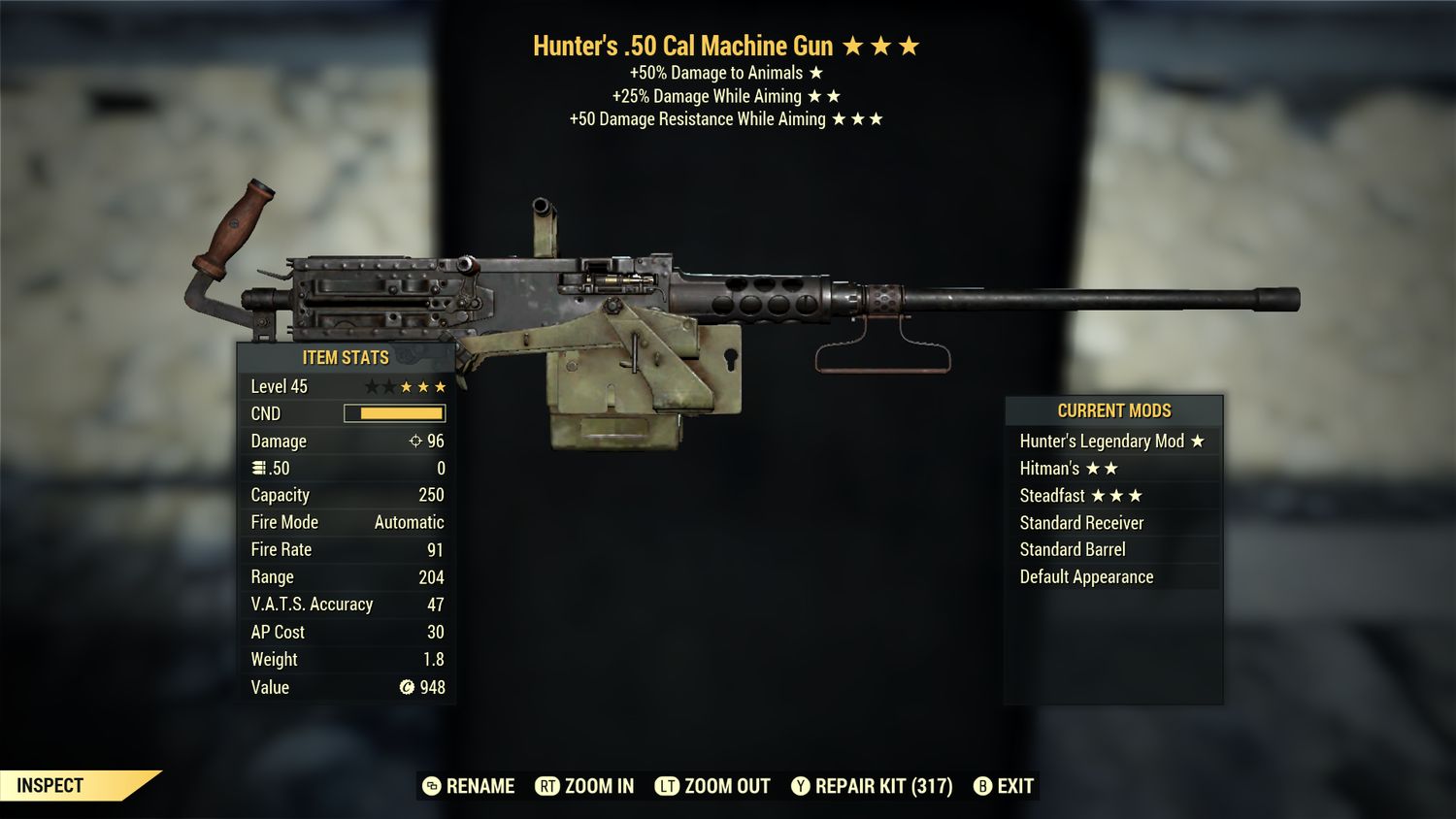 Hunters 25A/50 50-cal Machine Gun