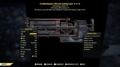 Troubleshooters 25A/Stealth Ultracite Gatling Laser