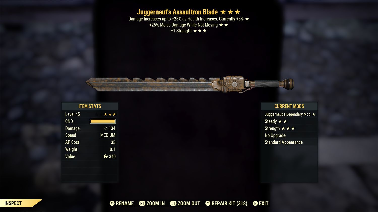 Juggernaut 25/1S Assaultron Blade