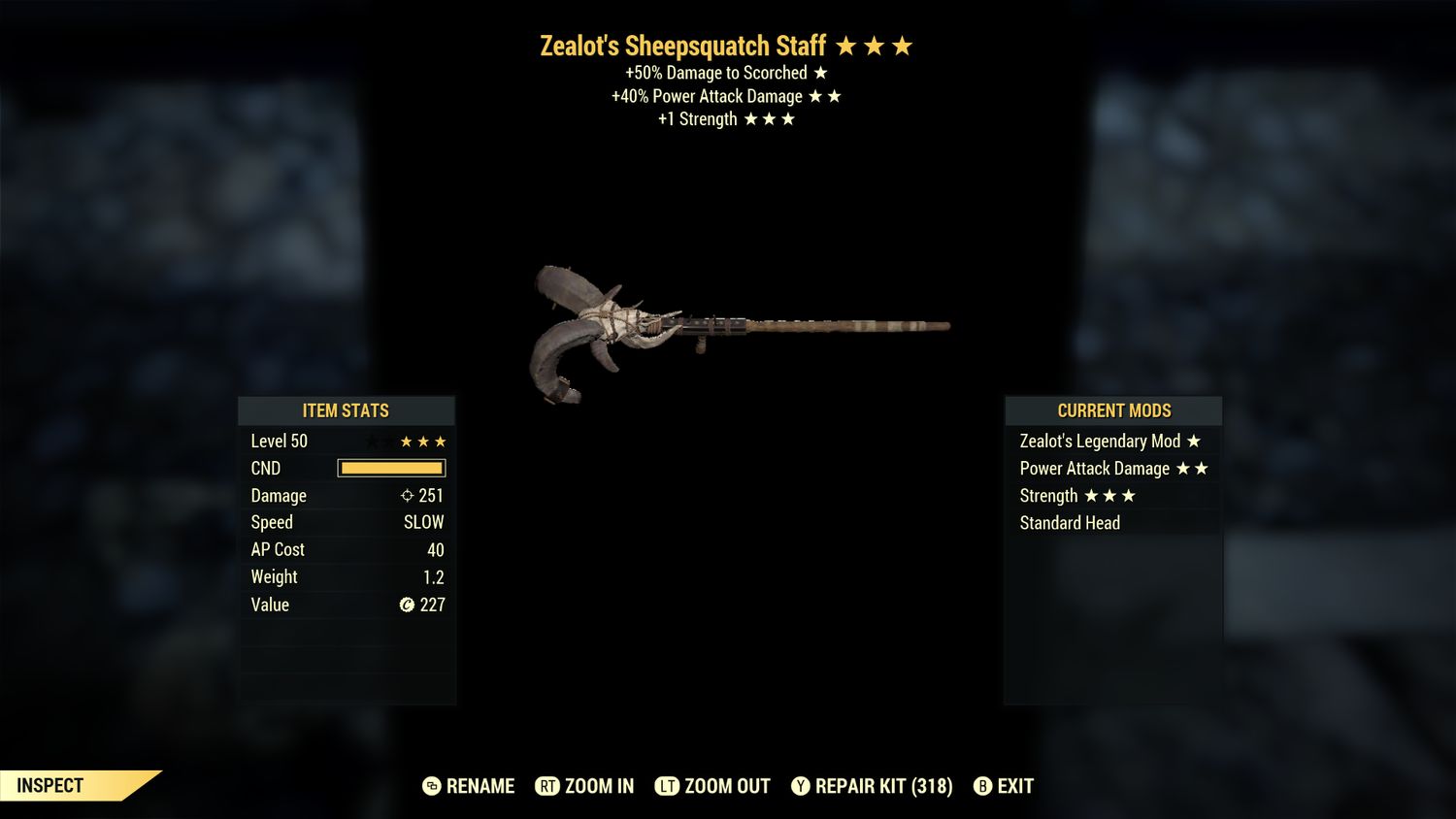Zealots PA/1S Sheepsquatch Staff