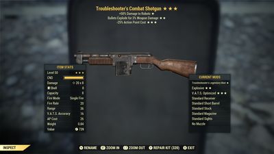 Troubleshooters Explosive 25 Combat Shotgun