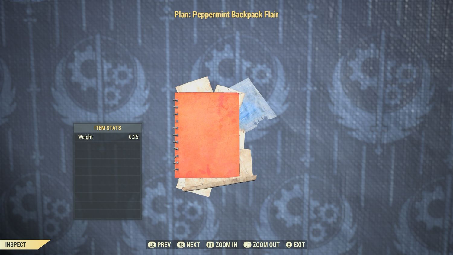 Peppermint Backpack Flair Plan