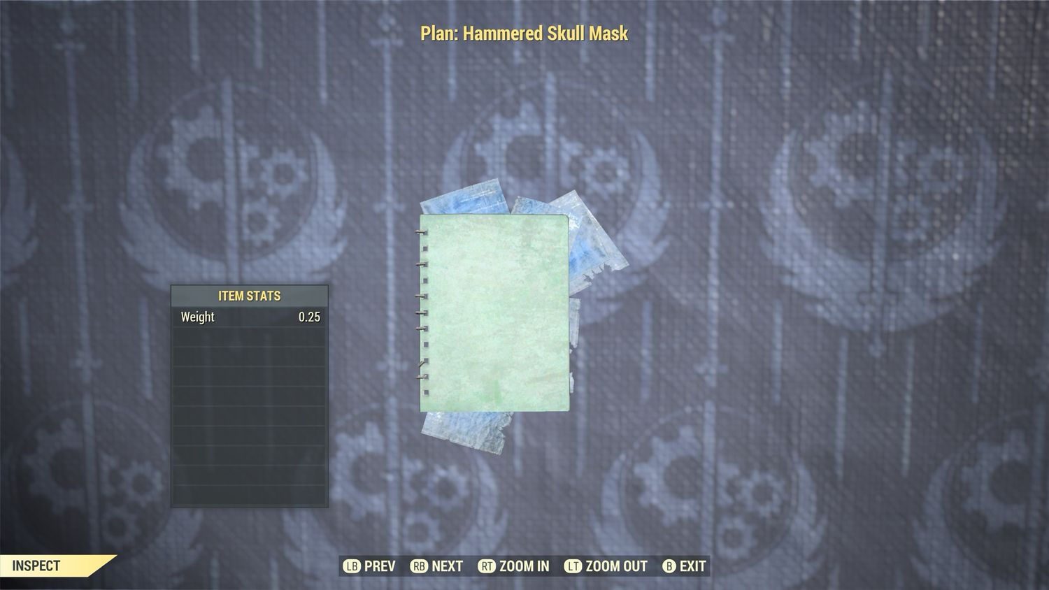 Hammered Skull Mask Plan