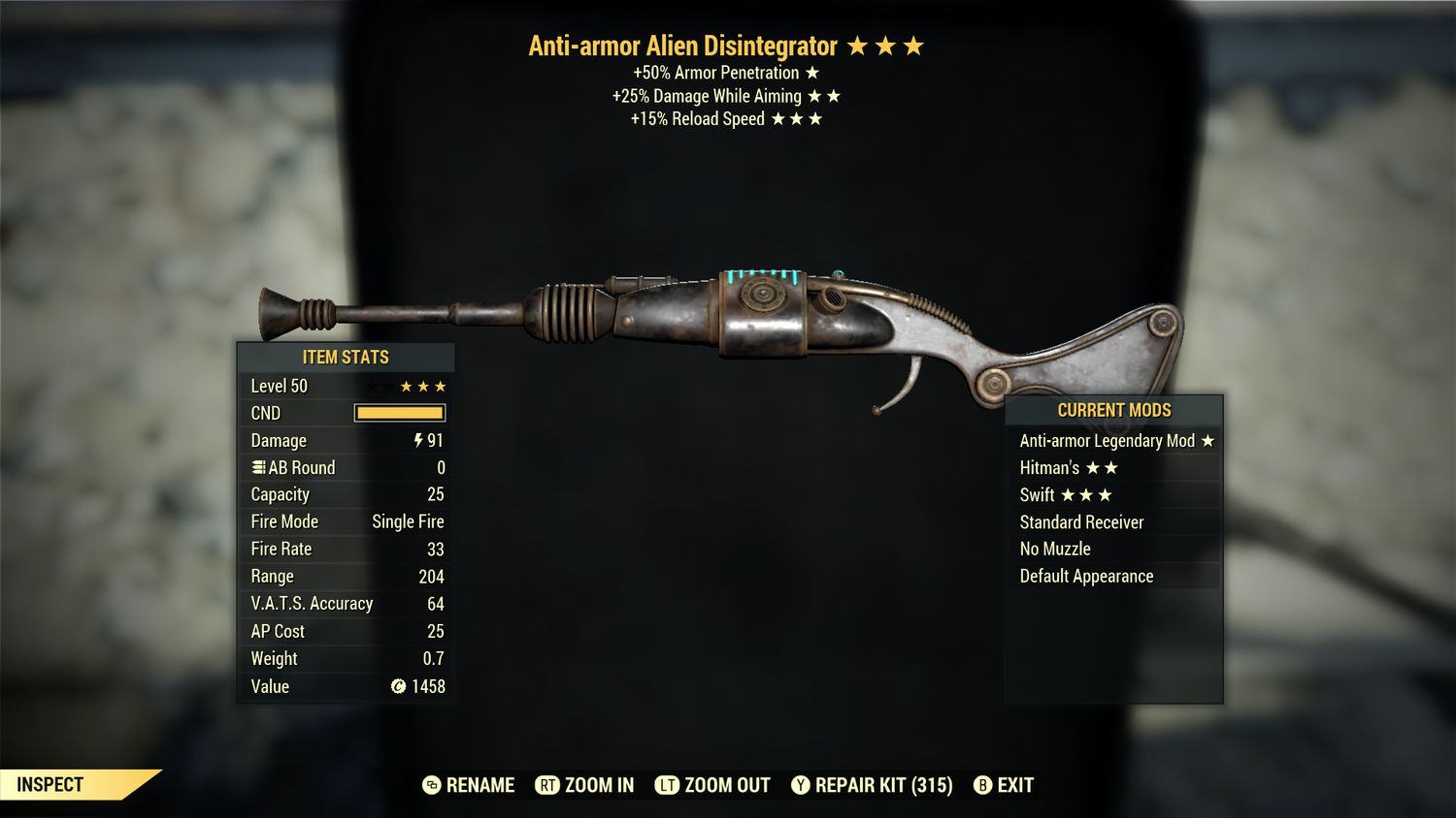 Anti Armor 25A/15r Alien Disintegrator