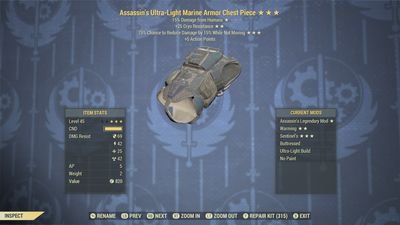 Assassins Cryo Sentinel Marine Full Set (pvp Meta)