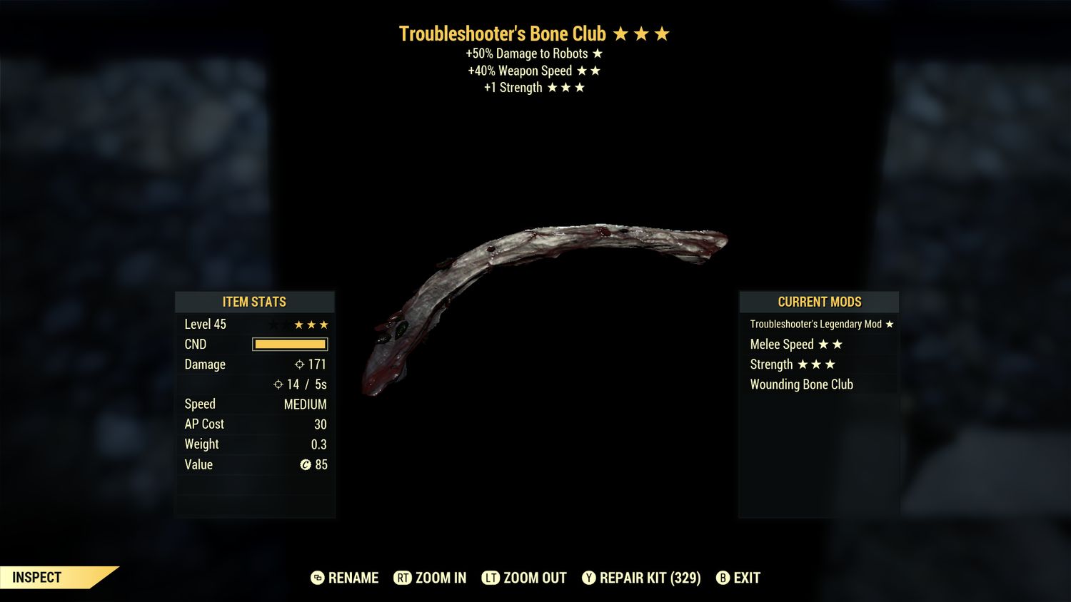 Troubleshooters SS/1S Bone Club