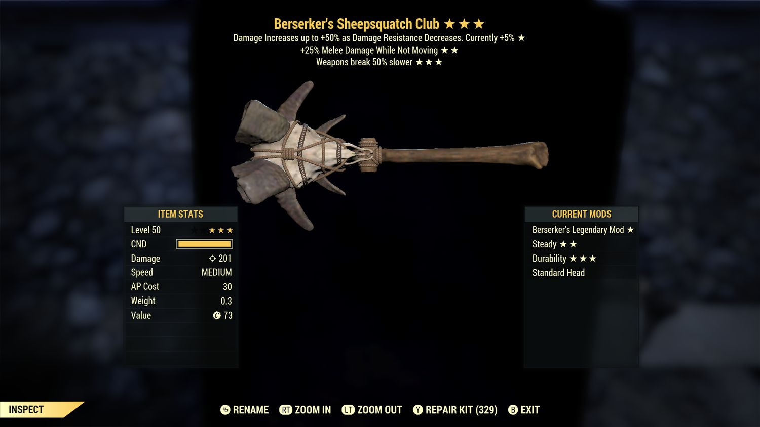 Berserkers 25/Durability Sheepsquatch Club