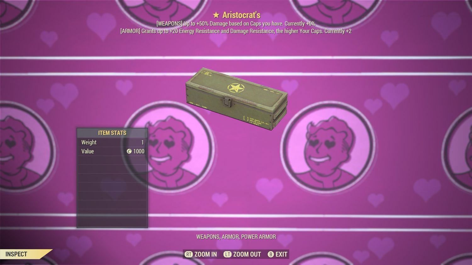 Aristocrats Perk Mod Box