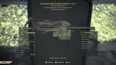 Anti Armor Explosive 15r Auto Grenade Launcher