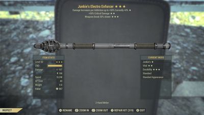 Junkie 50/Durability Electro Enforcer