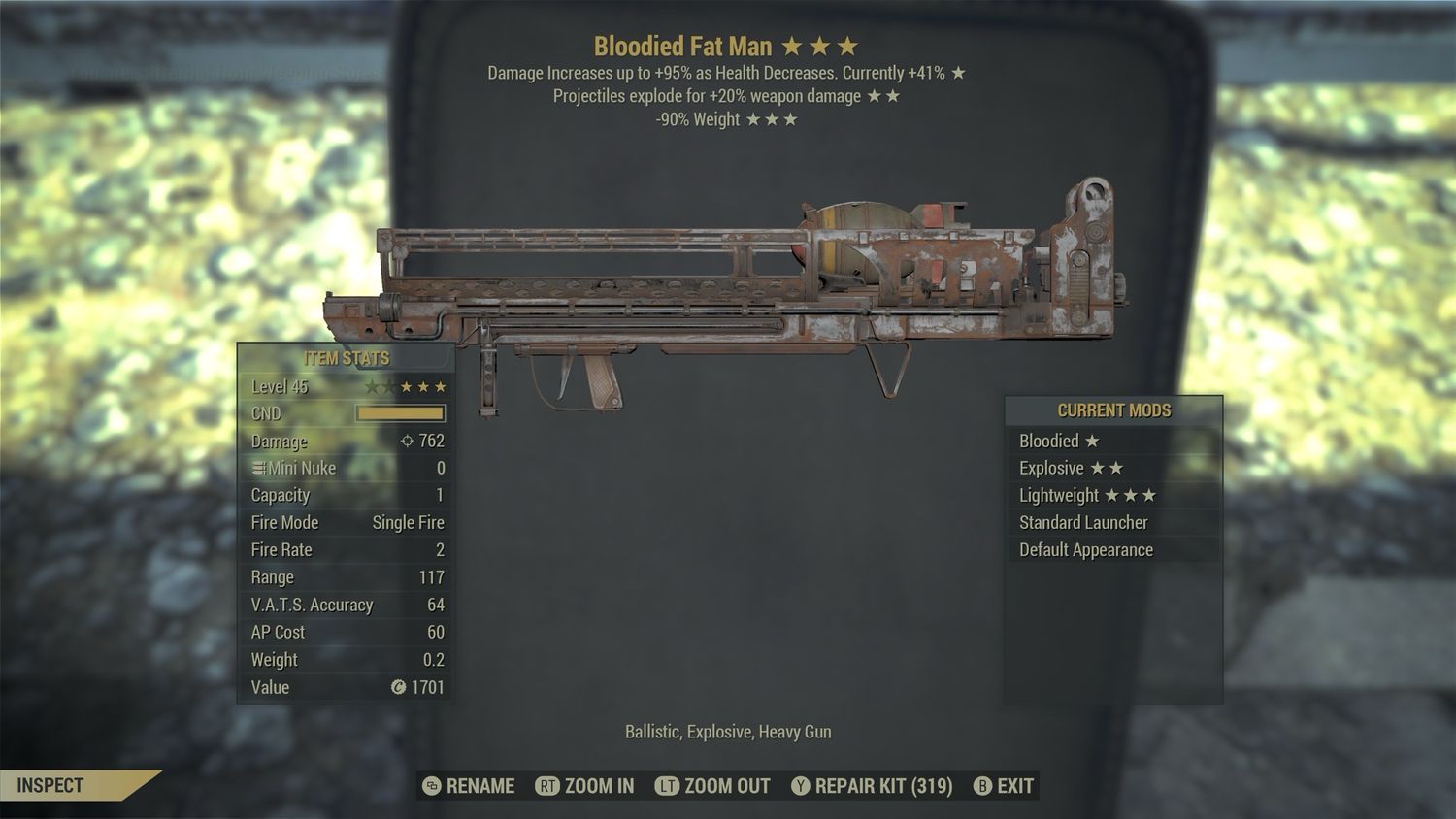 Bloodied Explosive 90 Fatman