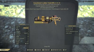 Legacy Executioners Explosive 25 Lobber Tesla Rifle
