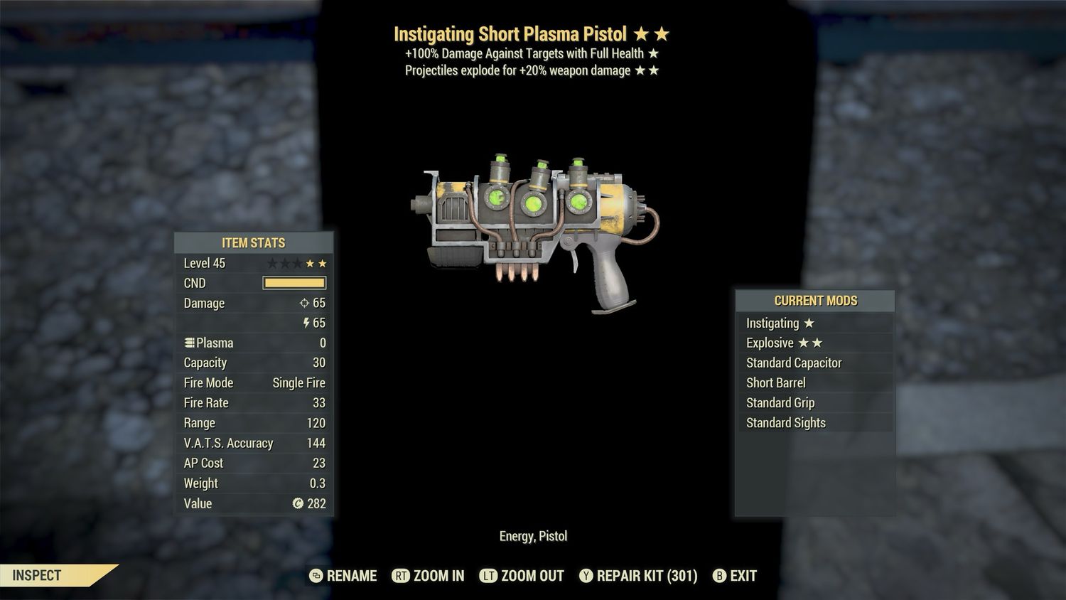 Instigating Explosive Plasma Pistol/Rifle