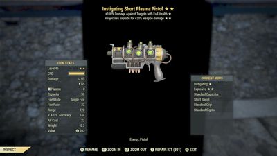 Instigating Explosive Plasma Pistol/Rifle