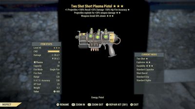 Two Shot Explosive Durability Plasma Rifle