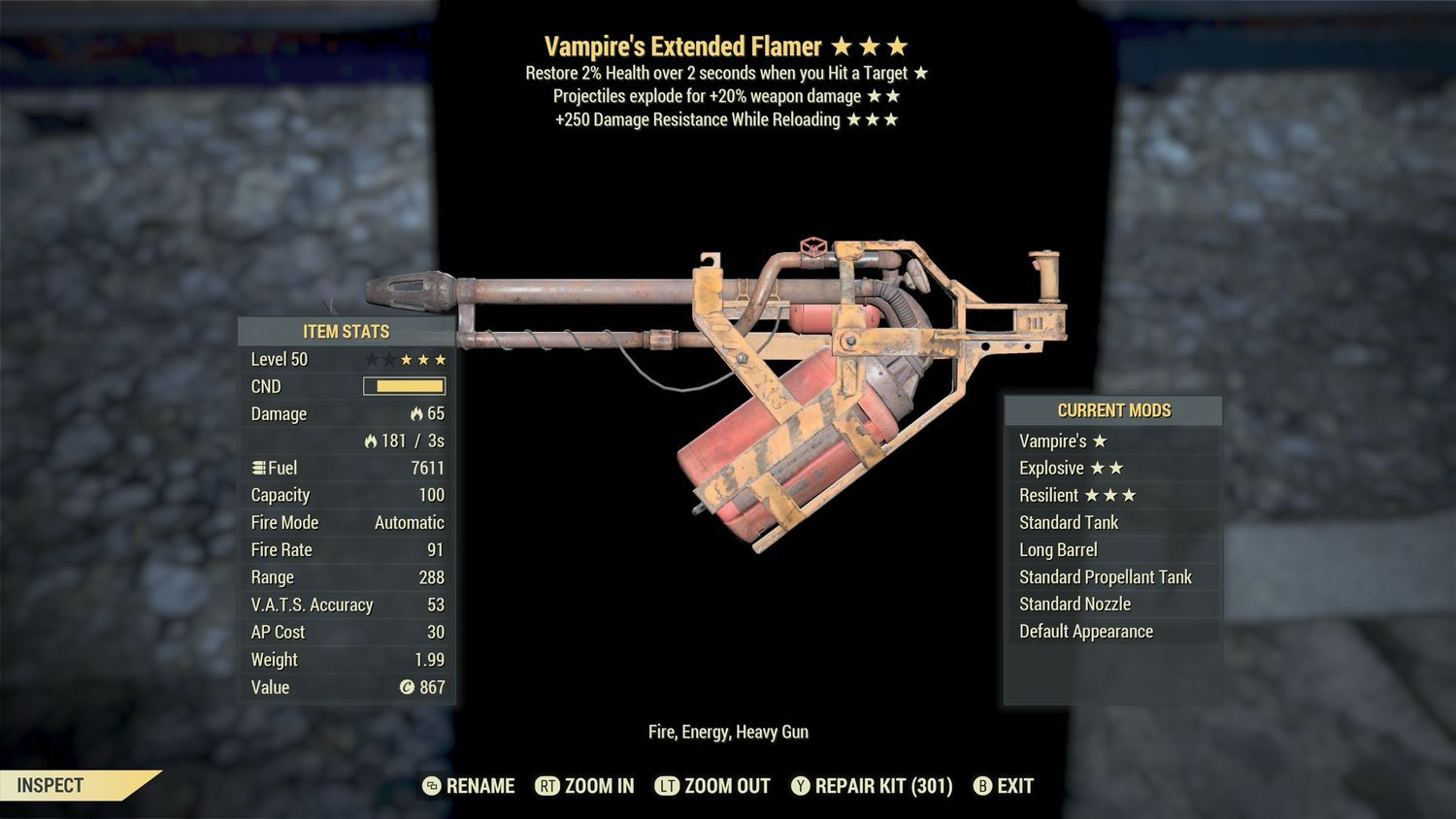 Vampire Explosive 250 Flamer