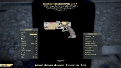 Executioners Explosive P Non Ultracite Laser Rifle / Pistol
