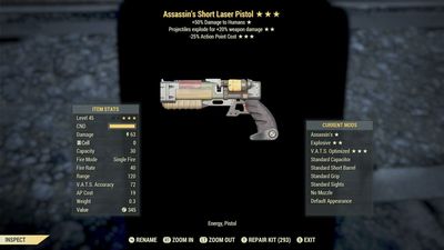 Assassins Explosive 25 Non Ultracite Laser Rifle / Pistol