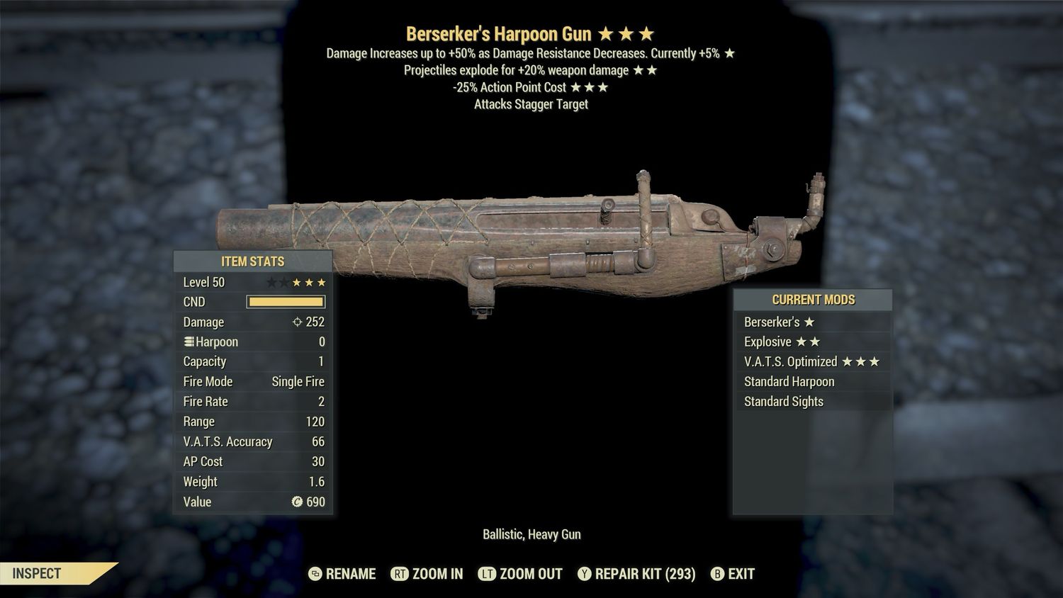 Berserkers Explosive 25 Harpoon Gun