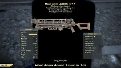 Mutant Slayers Explosive 15c Gauss Rifle